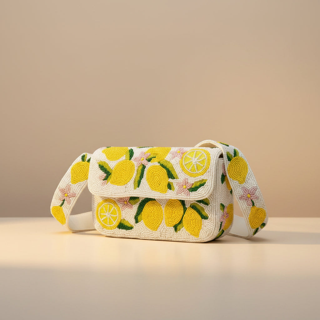 Handcrafted Beaded Bags - Lemony