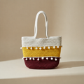 Handcrafted Cotton Rope Tote Bag - Maroon
