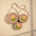 Light Pink Jute Sling Bag