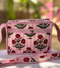 Dream Colors Quilted Cotton Sling Bag - Floral 3