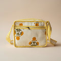 Dream Colors Quilted Cotton Sling Bag - Yellow White
