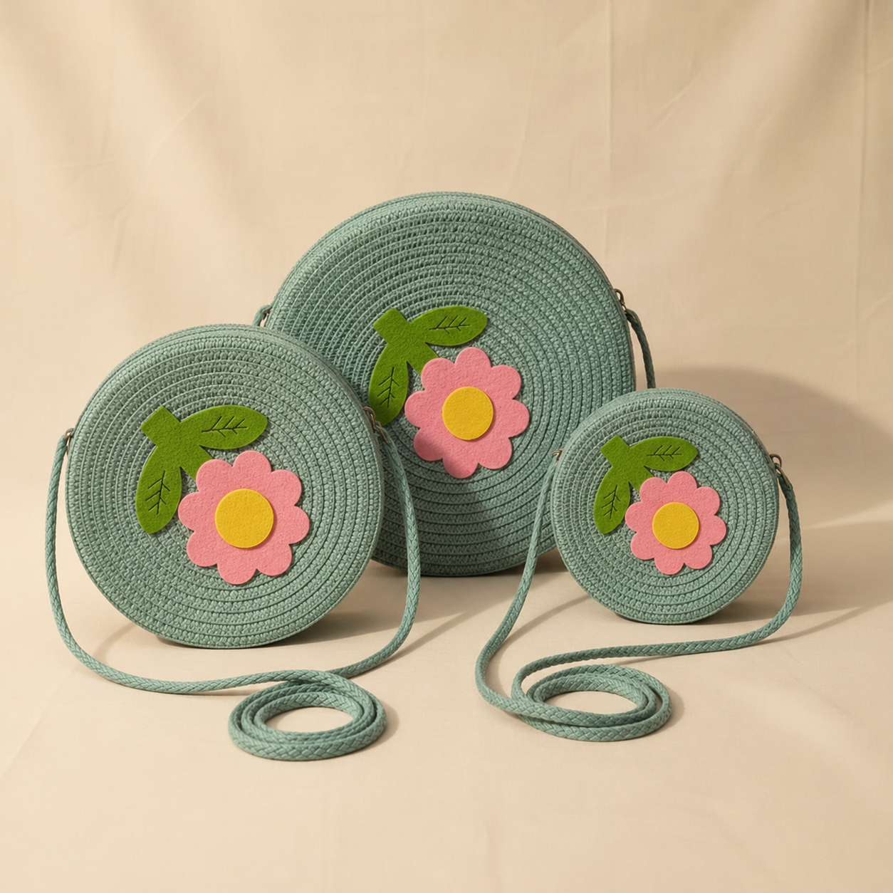 Blue Jute Sling Bag