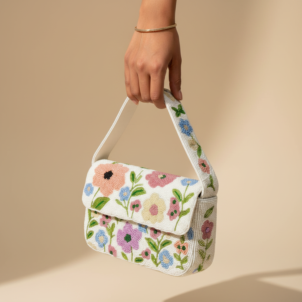 Handcrafted Beaded Bags - Floral