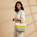 Handcrafted Cotton Rope Tote Bag - Gray